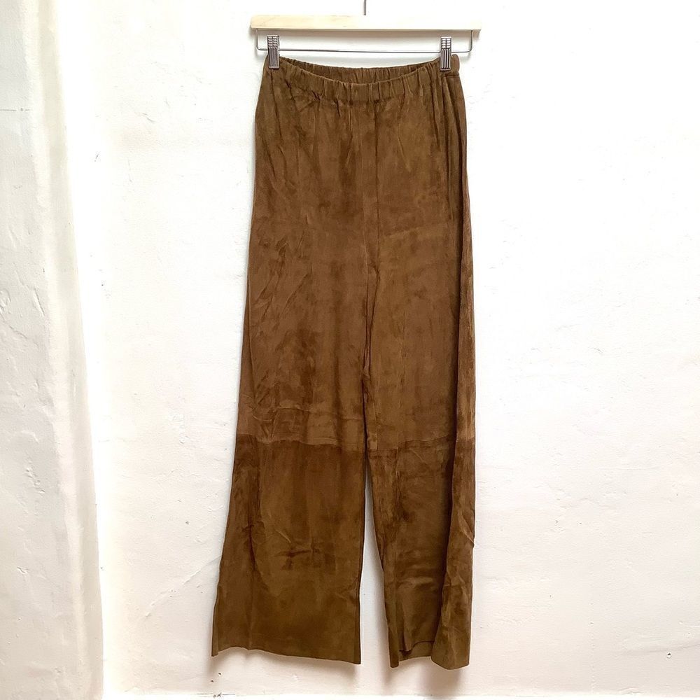Lamb skin suede MAXFIELD PARRISH SUEDE PANT SMALL WIDE LEG